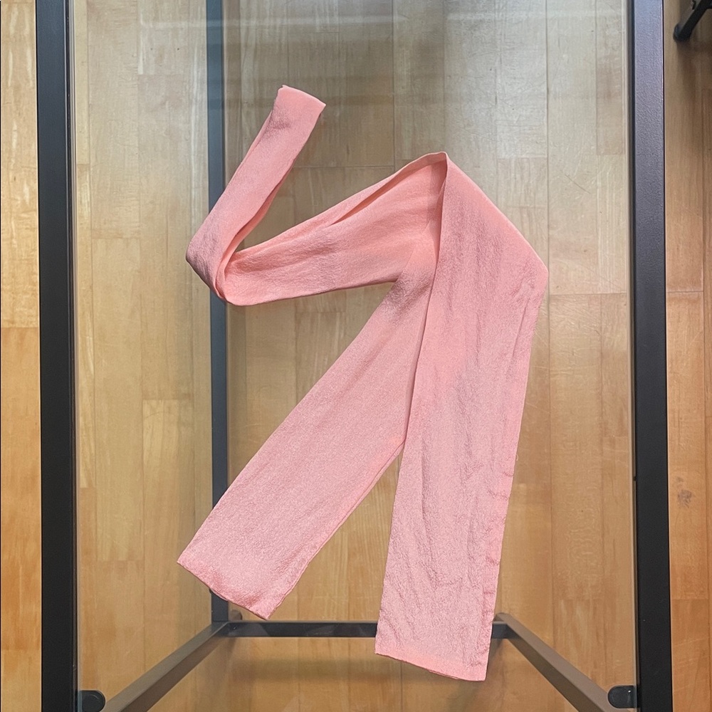 Soft Peach Silk Tie Scarf
